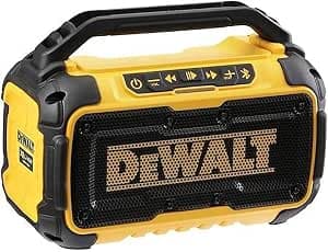DEWALT - XR 12V/18V Bluetooth speaker - DCR011-XJ - Wireless - Connected speaker with USB port - Connectability within a maximum range of 30 m, black/yellow