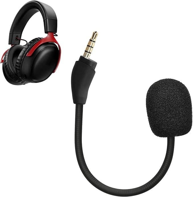 kwmobile Microphone de remplacement compatible avec Kingston HyperX Cloud III - Micro de rechange pour casque audio casque gaming - noir