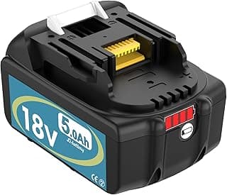 Makita 5.0Ah BL1860B Remplacement pour Makita 18V Batterie pour Makita Batterie BL1860B BL1850B BL1840B BL1830B BL1820 BL1815 BL1825 BL1835 BL1845 194205-3 194309-1 LXT-400 (5.0Ah Batterie)
