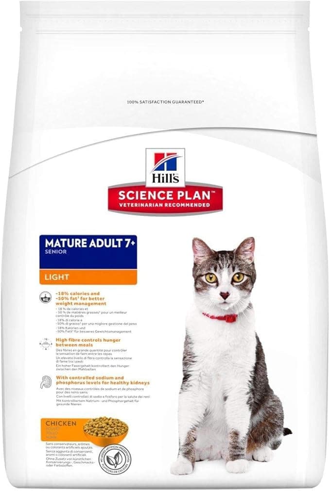 Hills Poulet Hills Science Plan Feline Adulte d'âge mûr 7+ Lumière 1,5 kg