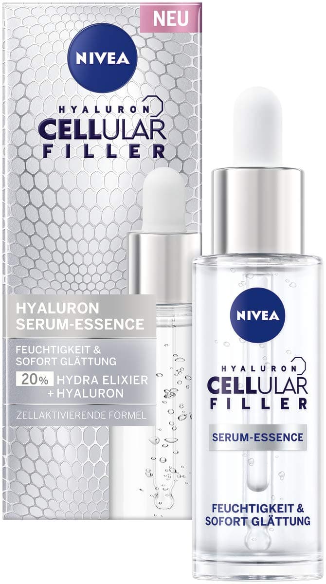 NIVEA Cellular Filler Sérum Hyaluronique Essence (30 ml), Sérum visage préparatoire, Hydratant, Anti-Age Hydra Elixir pour une peau lisse - Image 9