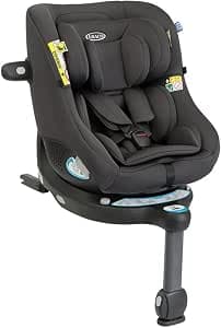 Graco - Turn2Me™ DLX i-Size R129 ISOFIX 2-in-1 Car Seat with 360° Rotation, 40 to 105 cm (from birth to approx. 4 years), Iron