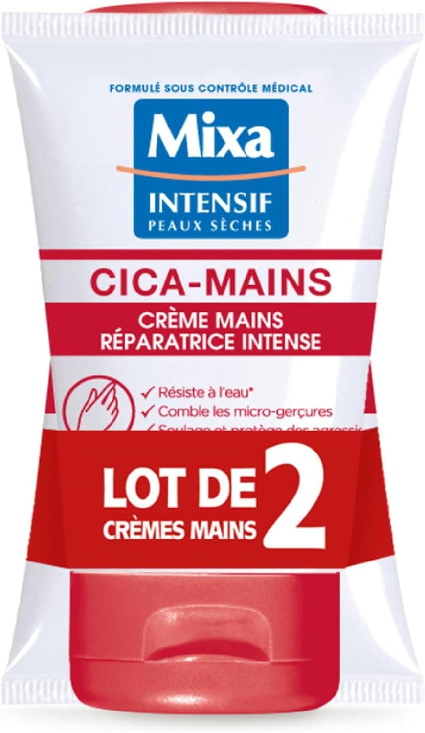 Mixa Mixa Cica-Mains Crème Mains Reparatrice Intense, Lot de 2 x 50 ml