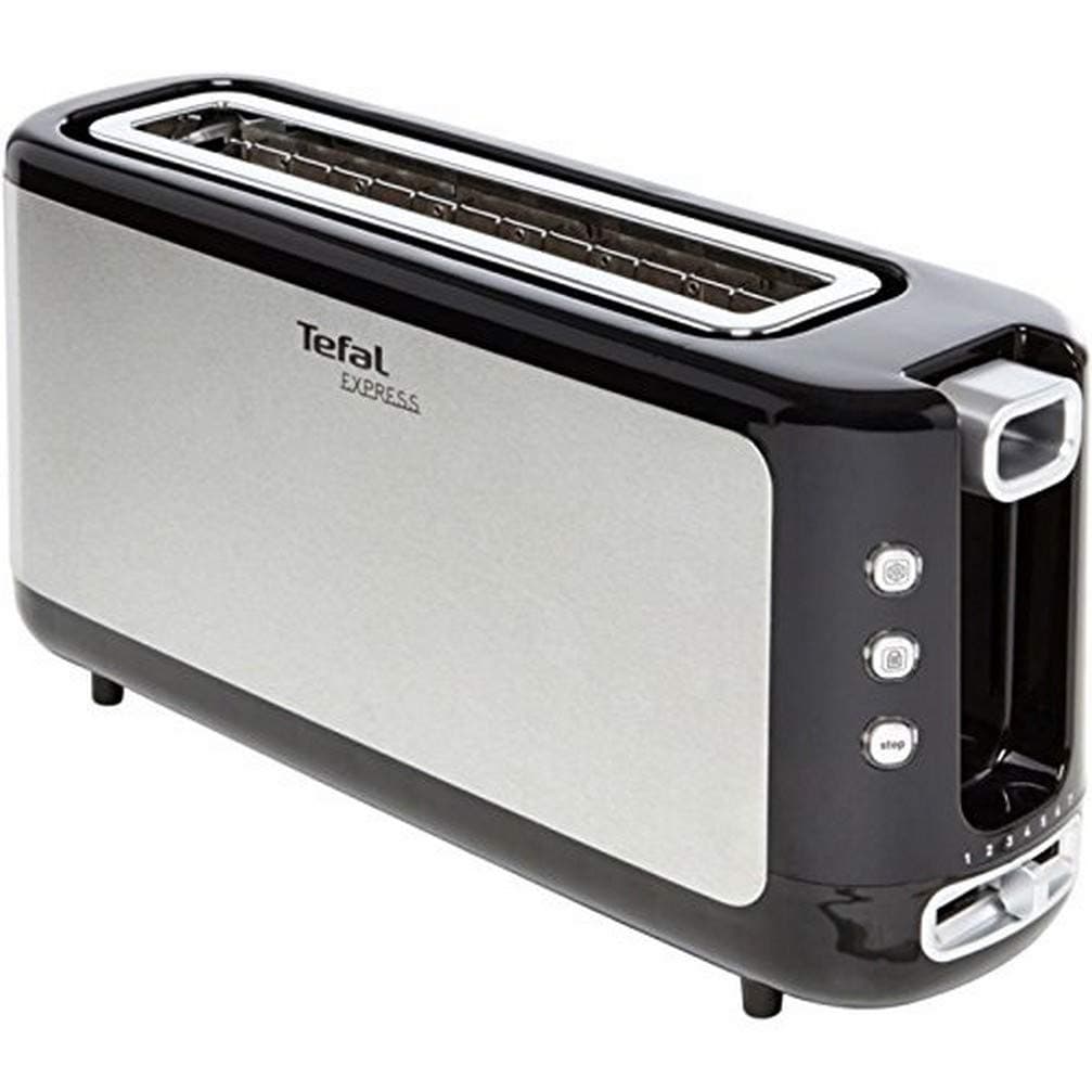 Tefal TL365ETR Express Toaster, Stainless Steel/Black, 37 x 18 x 10 cm - Image 1