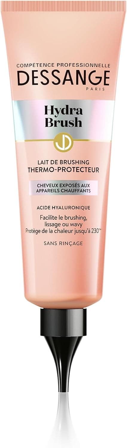 DESSANGE - Hydra-Brush Thermo-Protective Brushing Milk - Formula enriched with Hyaluronic Acid* - Facilitates Blow-drying, Smoothing or Wavy - For Hair Exposed to Heating Devices - 125 ml - Image 1