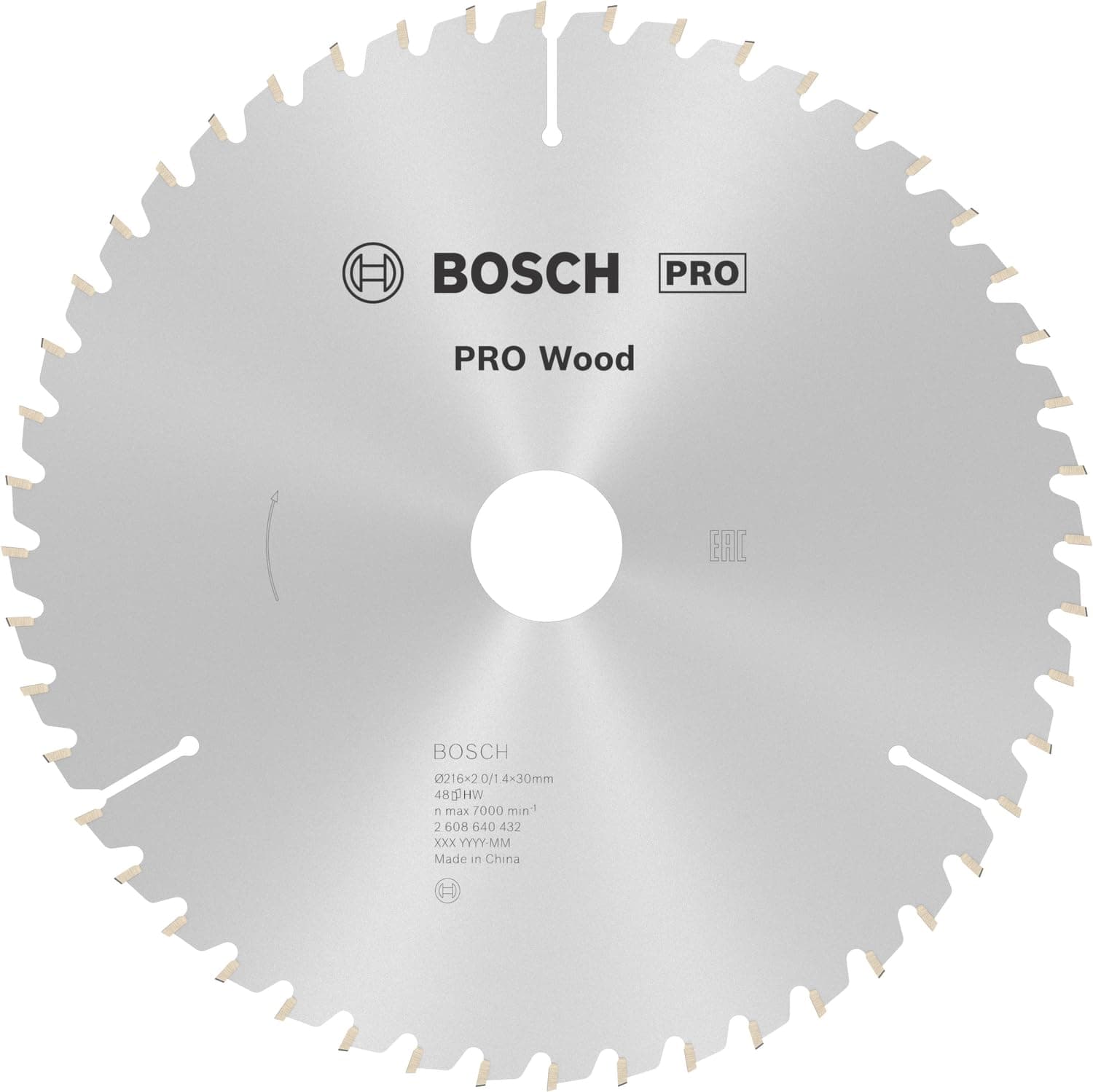 Bosch Bosch 1x PRO Wood circular saw blade for corded miter saws (for softwood, hardwood, Ø mm, Professional accessory mitre saw)