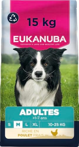 EUKANUBA Life Care Croquettes Chien Adulte Moyenne Race 1 à 7 Ans, Riche en Poulet Frais, Maintient d’Un Poids Optimal, L-Carnitine, Oméga 3&6, FOS, sans colorants, arômes artificiels ni OGM – 15 kg - Image 4