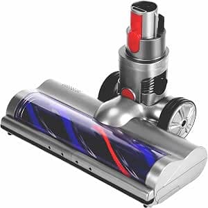 Brush Compatible with Dyson V7, V8, V10, V11, V15, Direct Drive Cleaning Head with 4 Front Lights for Hard Floors and Carpets