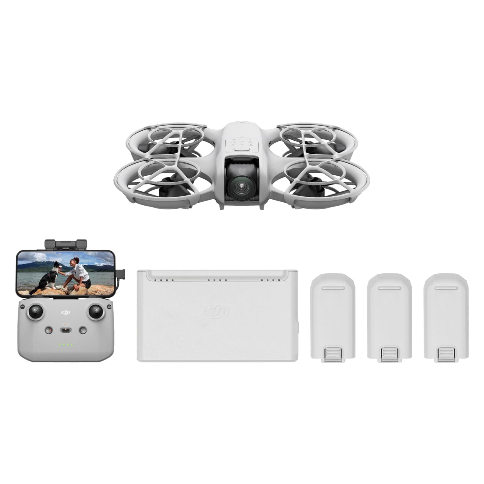Fly More DJI Neo Mini Drone with 4K UHD Camera for Adults, 135g Single Flight Follower, Hand Takeoff, Subject Tracking, QuickShots, with RC-N3 and 3 Batteries - Image 1