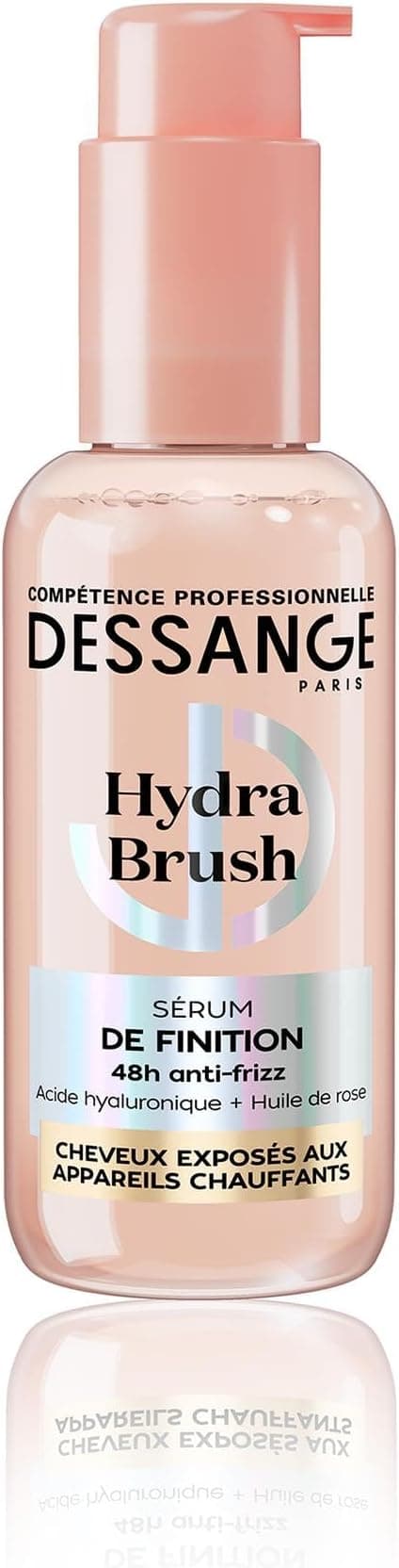 DESSANGE - Hydra Brush Thermo-Protecting Leave-In Hair Serum - Hyaluronic Acid & Rose Oil - Hydrates, Protects & Defines - Hair Exposed to Heating Devices - 110 ml