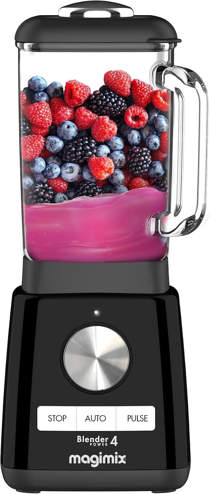 Magimix Blender Power Professional Blender 4 - Electric Blender, Mincer, Smoothie Blender, Multifunction Food Processor Chopper - Glass Bowl - Black - Image 1