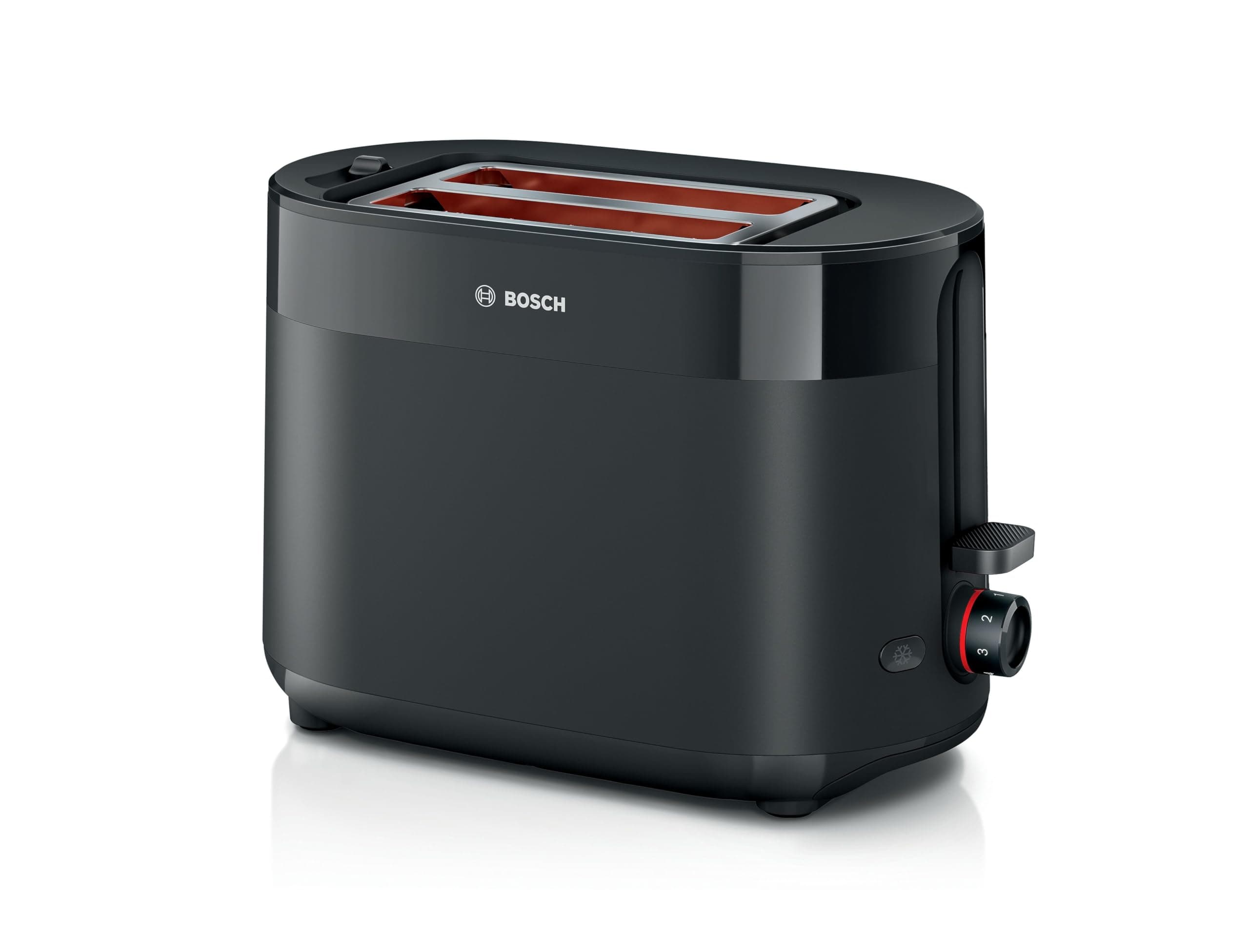 Bosch MyMoment TAT2M123 Compact Toaster Toaster - Automatic Shut-Off - 950 W - Defrost and Reheat Function - Colour: Black - Image 1