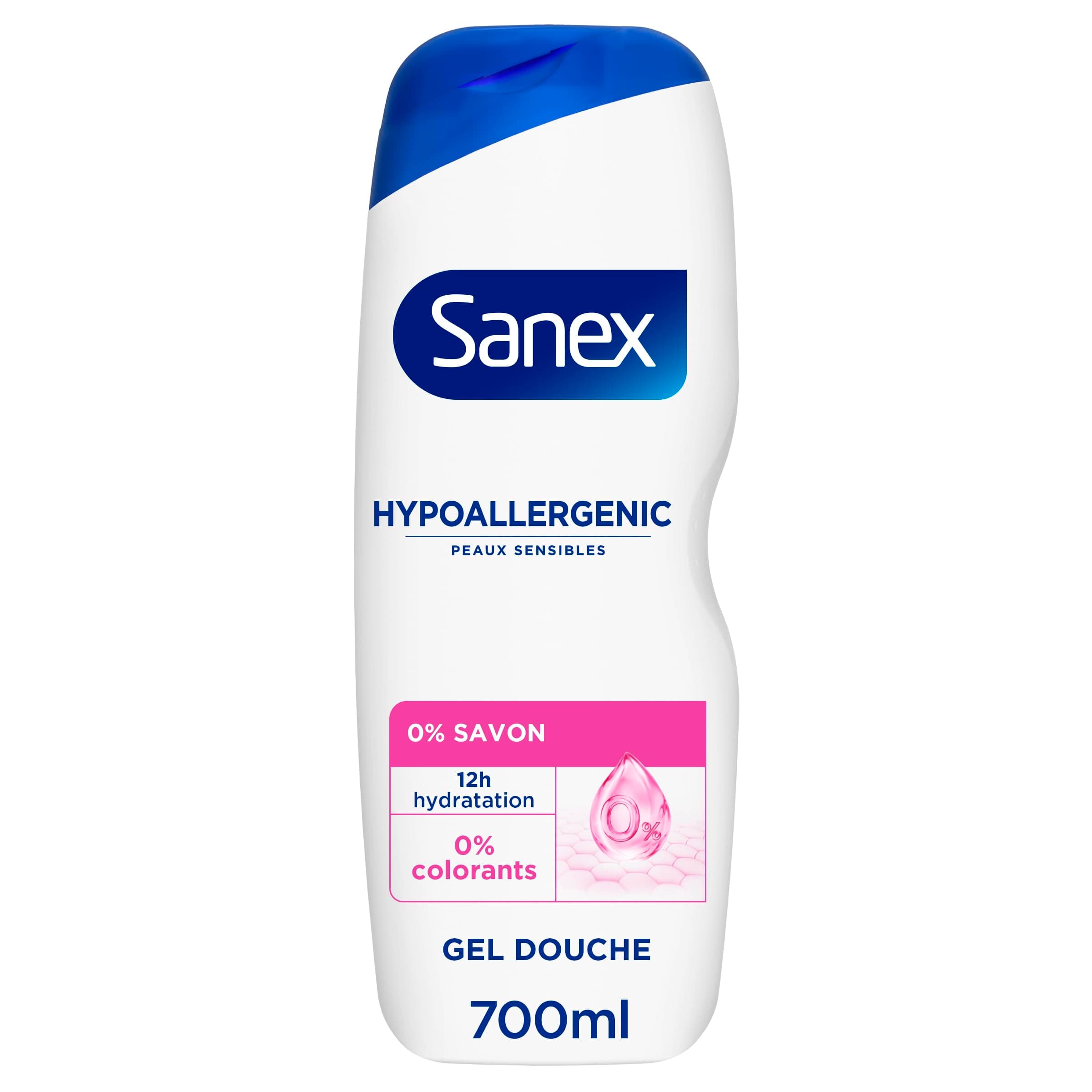 SANEX - Gel Douche Derma Care - Hypoallergénique - 12h d'Hydratation - Peaux Sensibles - 700ml - Image 10