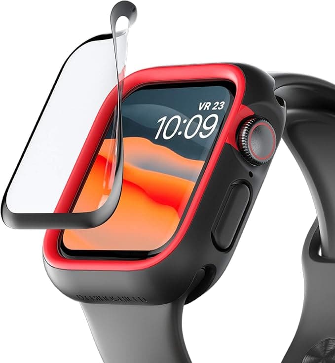RhinoShield Screen Protector Compatible with Apple Watch SE 3 / SE 2 / SE / Series 6 / 5 / 4 [40mm] | Shock Protection - Shock Resistant and Scratch Resistant, Installation Tool Included