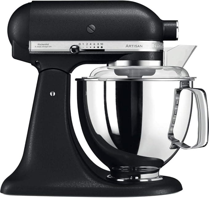 KitchenAid Artisan Pastry Mixer with Tilting Head and Mixer with 5 Accessories and 2 Stainless Steel Bowls 4.8 and 3 L Black Truffle - Image 1