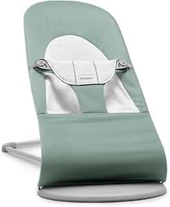 BabyBjörn Balance Soft Bouncer, Woven/Jersey, Sage Green/Light Grey