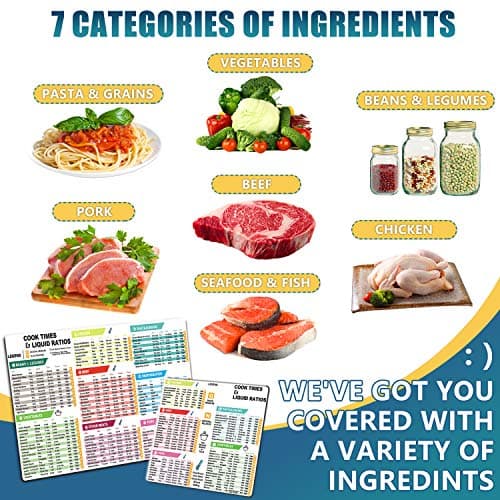 Instant Pot Cheat Sheet Magnet Set Accessories Quick Reference Guide - Healthy & Practical Cooking Recipe Book - Image 6
