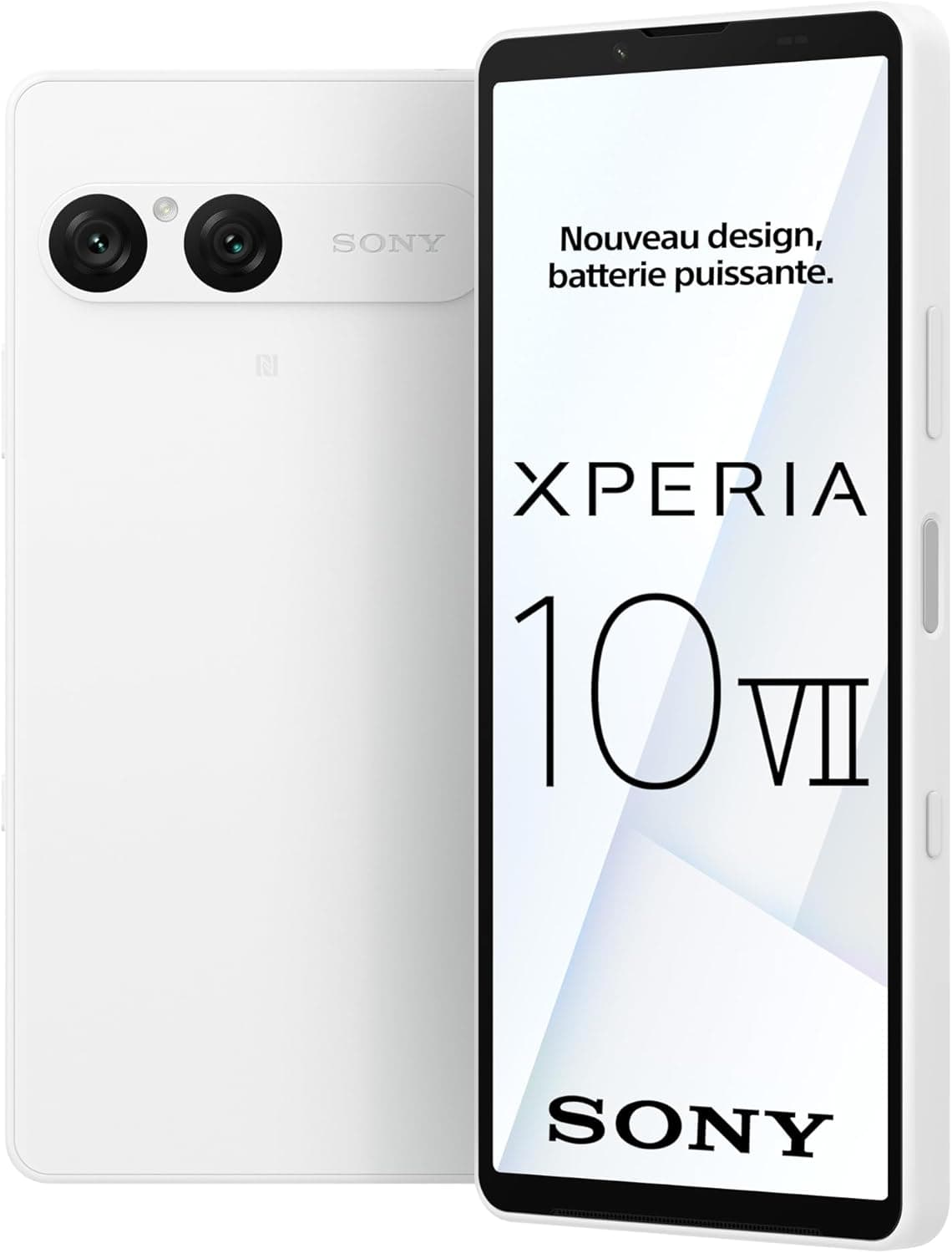 Sony Xperia 10 VII - 6,1 Pouces 19,5:9 OLED avec 120 Hz, Batterie 5 000 mAh, Objectif Ultra Grand Angle 16 mm, Audio 3,5 mm, Android 15, IP65/68, Double SIM Hybride, Blanc
