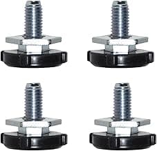 Samsung Home | Height Adjustable Threaded Foot Compatible with Samsung Washing Machines | 4 Units | Anti-Vibration Coating | Model No. DC97-00920U | Stainless Steel | Colour Black and Metallic