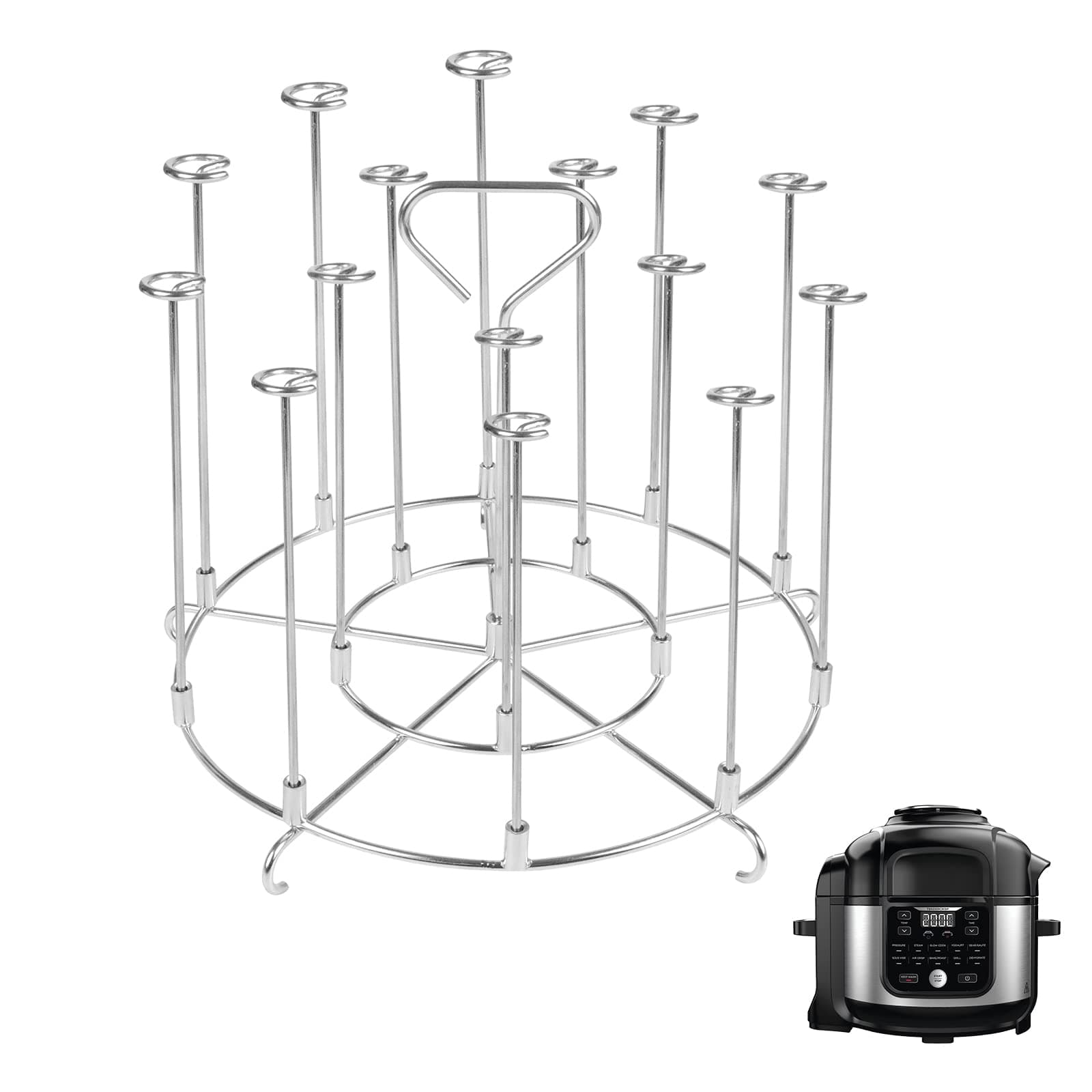 Air Fryer Skewers, Kebab Holder, Ninja Accessories 15 in 1, Compatible with Ninja Foodi/Instant Pot/Pressure Cookers 8 Liter - Image 1