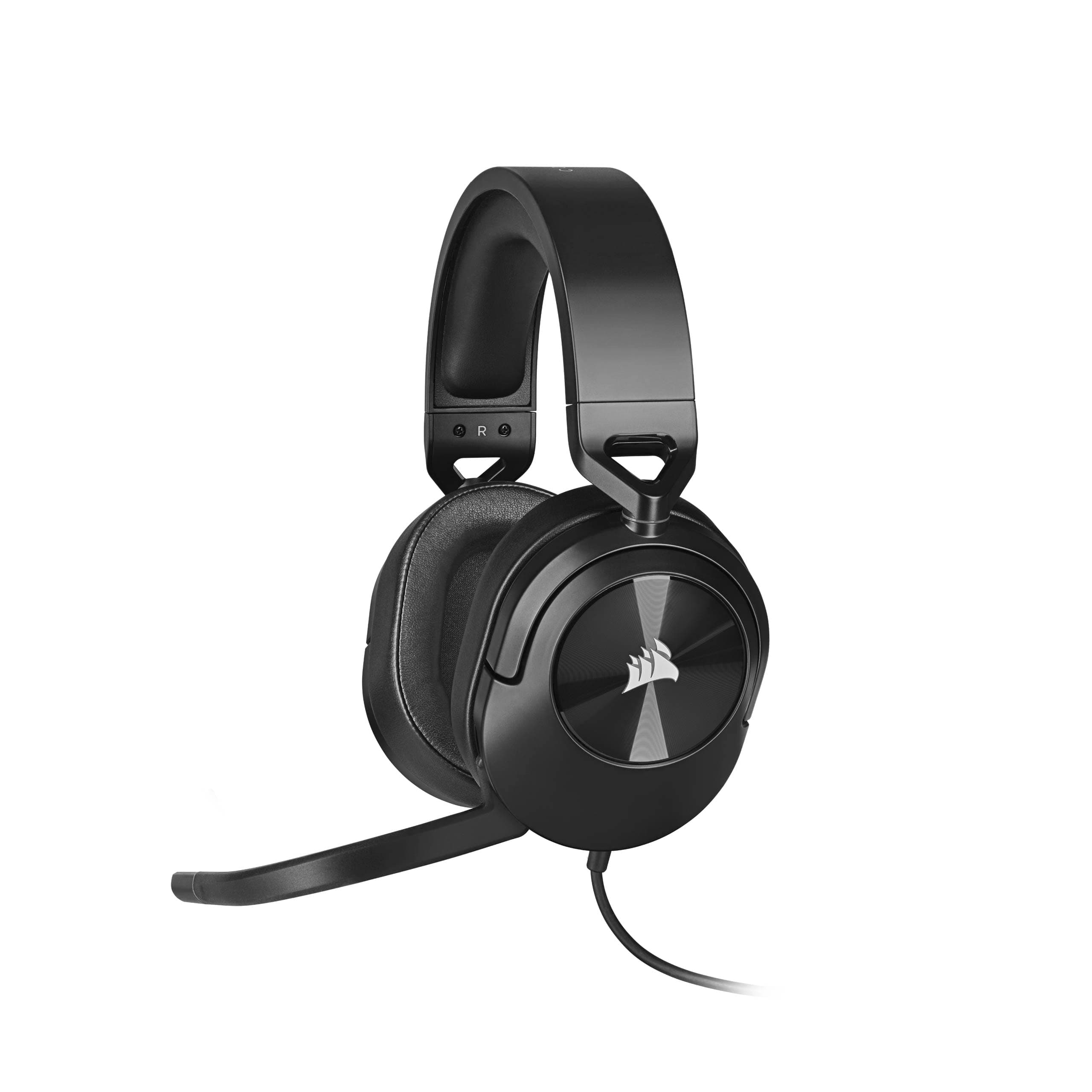 Corsair HS55 Surround Lightweight Multiplatform Wired Gaming Headset - Dolby 7.1 Surround Sound - iCUE Compatible - PC, Mac, PS5, PS4, Xbox, Nintendo Switch, Mobile - Carbon - Image 1
