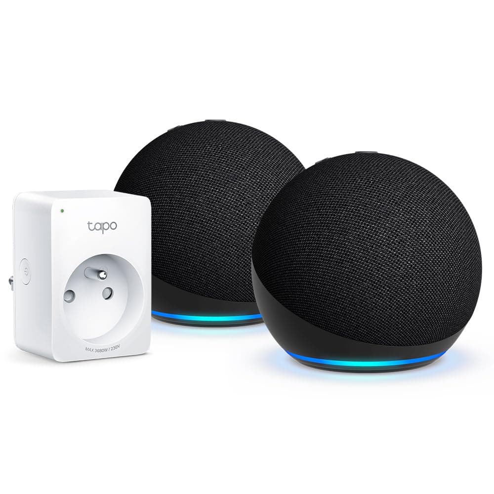 Echo Dot (5e génération) | Anthracite, pack de 2 + Tapo Matter Prise Connectée WiFi, Fonctionne avec Alexa - Kit de démarrage Maison connectée - Image 9