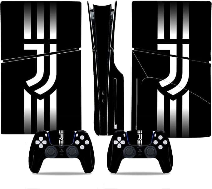 MaD Vision® Extra Durable Vinyl Skin Set for PS5 Disc Slim + 5 Pairs of Aiming Rings | Sticker and Scratch Resistant Kit for Playstation 5 + 2 Controllers - for Juve Design - Image 1