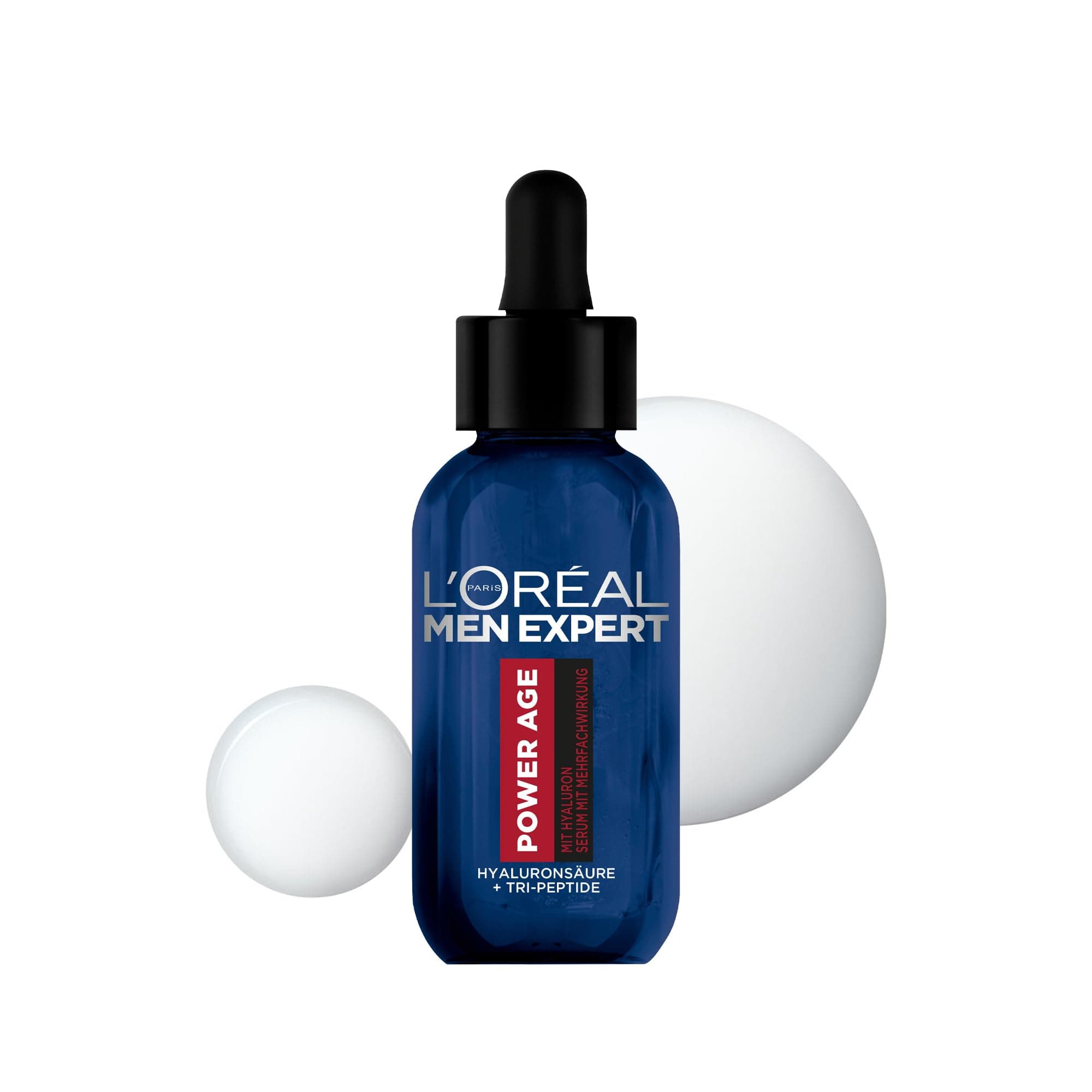 L'Oréal Men Expert Sérum visage anti-rides pour hommes, soin hydratant anti-âge pour peaux fatiguées et mates, sérum homme hautement dosé à l'acide hyaluronique, Power Age, 1 x 30 ml - Image 10