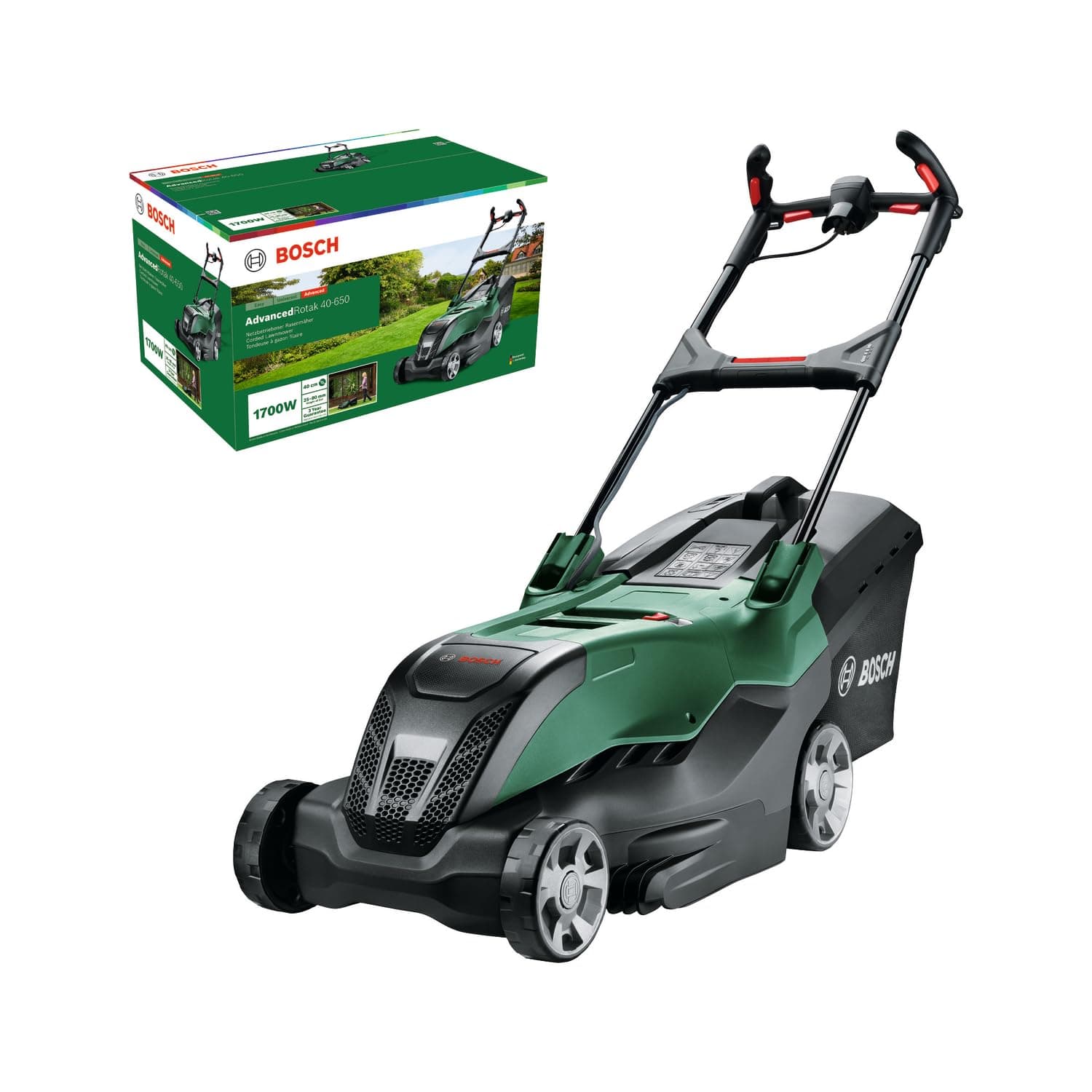 Bosch Tondeuse Filaire puissante AdvancedRotak 40-650 (pour tondre Votre pelouse ; Puissance du Moteur 1 700 W ; Largeur de Coupe : 40 cm) - Image 2