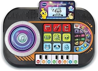 VTech - DJ Studio Magic Light, Platine DJ Enfant, Table de Mixage Junior avec Écran Rétroéclairé, Effets Lumineux, Musiques et Jeux Éducatifs, Cadeau Enfant de 3 Ans à 7 Ans - Contenu en Français