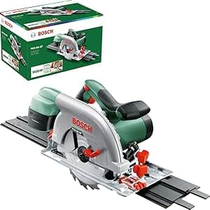 Bosch circular saw PKS 66 AF (Saw blade, guide rail, cardboard, 1600 W)          [Energy Class A+]