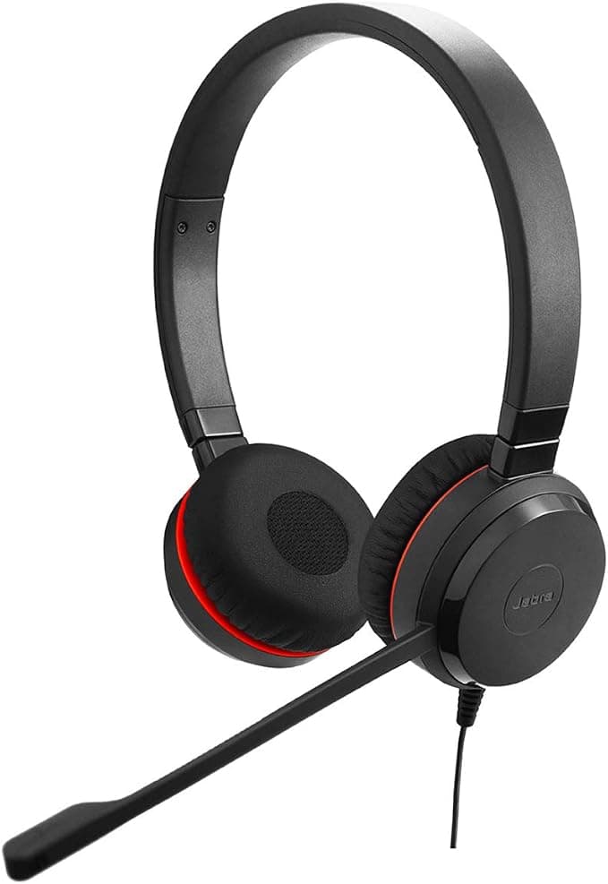 Jabra Evolve 30 MS Stereo Headphones - Microsoft VoIP Softphone Certified Headphones with Passive Noise Cancellation - USB Cable with Controller - Black