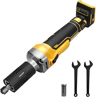 Meuleuse droite sans fil compatible avec batterie Dewalt 20 V, meuleuse droite sans brosse, mandrin de 6 mm et 4 vitesses variables (sans batterie)