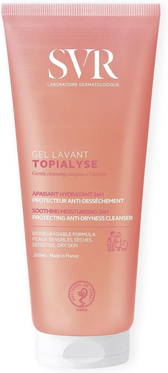 SVR - Topialyse Gel Lavant - Nettoyant doux protecteur anti-dessèchement - Pour peaux sèches et sensibles - Glycérine végétale, Omégas 3-6-9-200 ml - Image 1