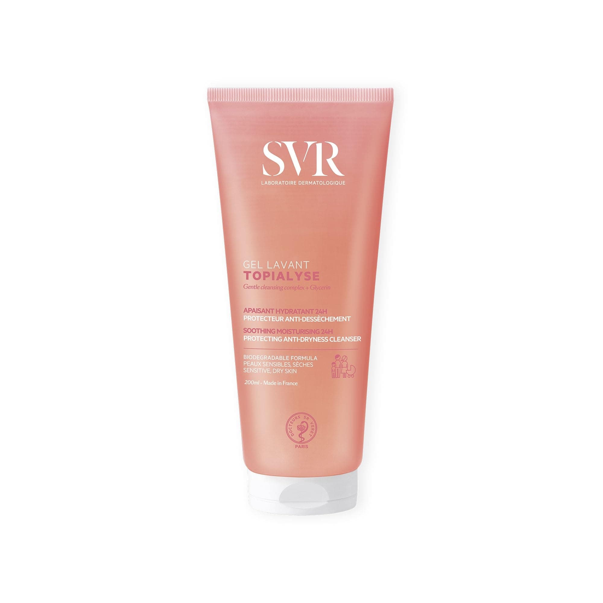 SVR - Topialyse Gel Lavant - Nettoyant doux protecteur anti-dessèchement - Pour peaux sèches et sensibles - Glycérine végétale, Omégas 3-6-9-200 ml - Image 4
