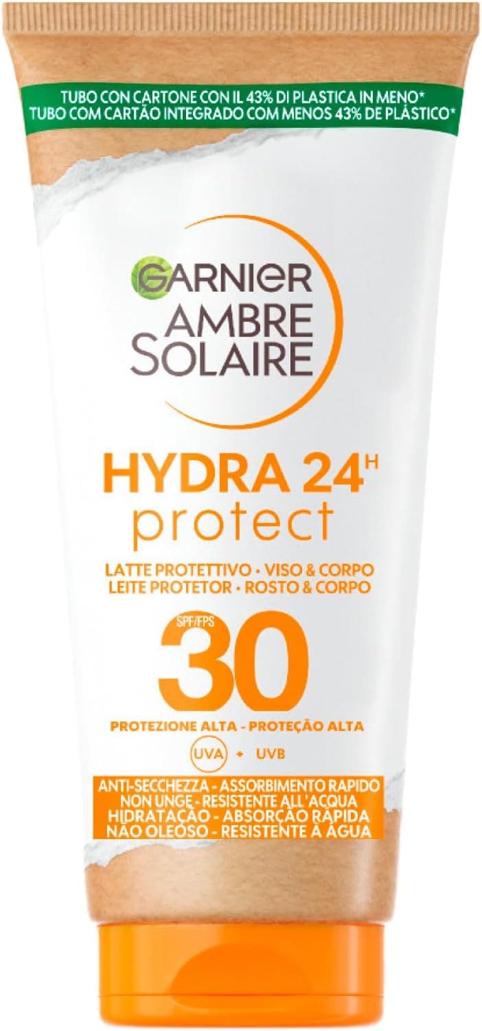 Garnier Ambre Solaire Crème Solaire Hydratant Protection Solaire Lait SPF 30, 50 ml - Image 1