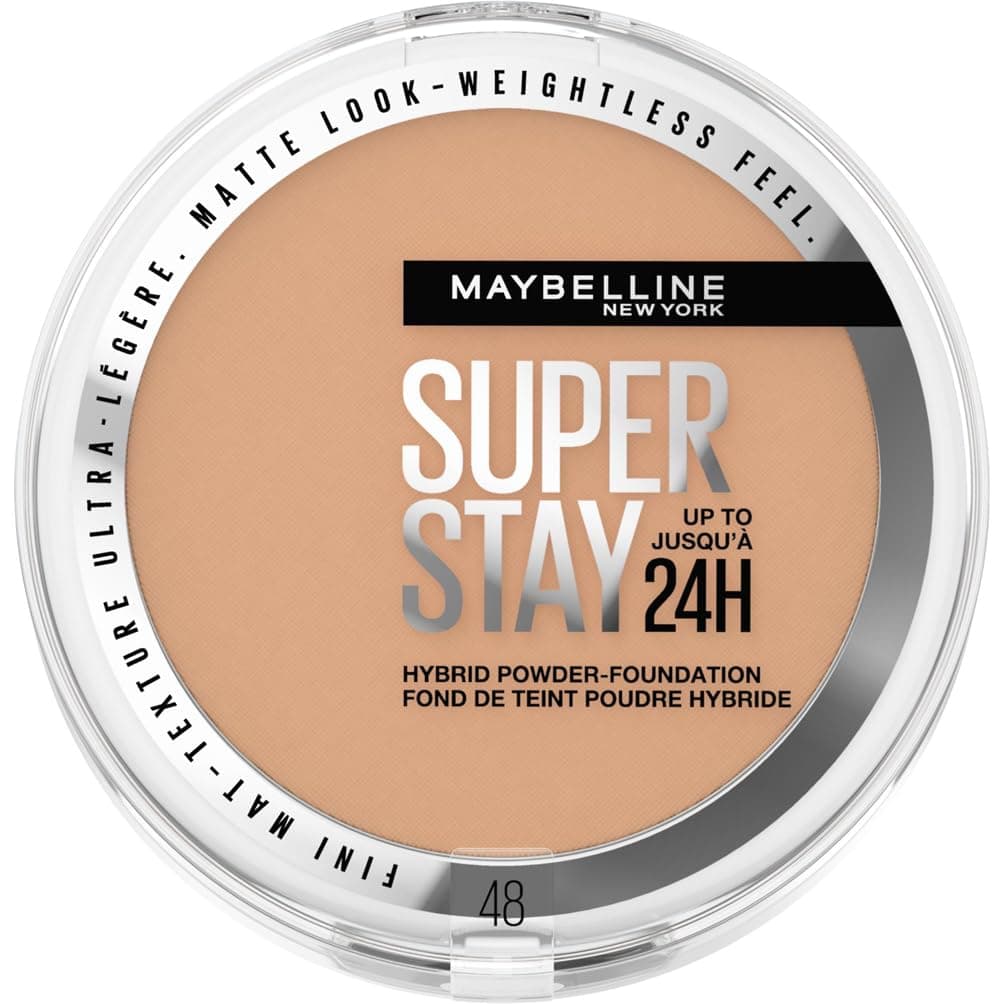 Maybelline New York - Foundation Powder Hybrid - Long-lasting - Luminous Matte Coverage - Vegan & Waterproof - All Skin Types - Superstay 24H - Shade : 48 - 53g - Image 1