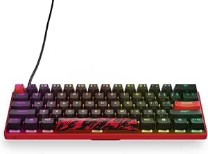 SteelSeries Apex 9 Mini - Faze Clan Edition - HotSwap Optical Keyboard - Compact Size 60% - Interchangeable Optical Switches -Custom RGB - PBT Keycaps - American QWERTY