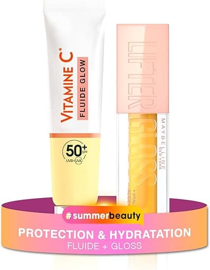 Garnier Winning Duo Protection & Hydration – Garnier – Maybelline New York – Anti-Stain Fluid Vitamin C SPF50+ + Lifter Gloss Honey