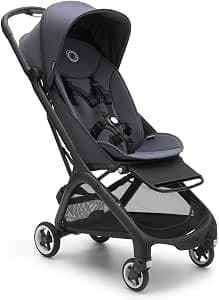 Bugaboo Butterfly Ultra Compact Travel Stroller, Lightweight One-Second Folding, Very Spacious City Stroller for Babies and Toddlers, Handy and Comfortable, Thunder Blue