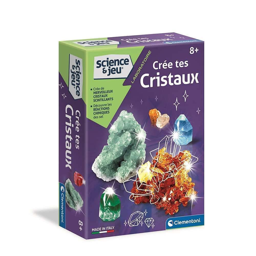Clementoni Clementoni | Science & Play – Create Your Crystals for Children 8+ | Scientific Kit with Alum, Tubes and Glasses | Chemistry Experiments to Make at Home | Fun & Educational Activity