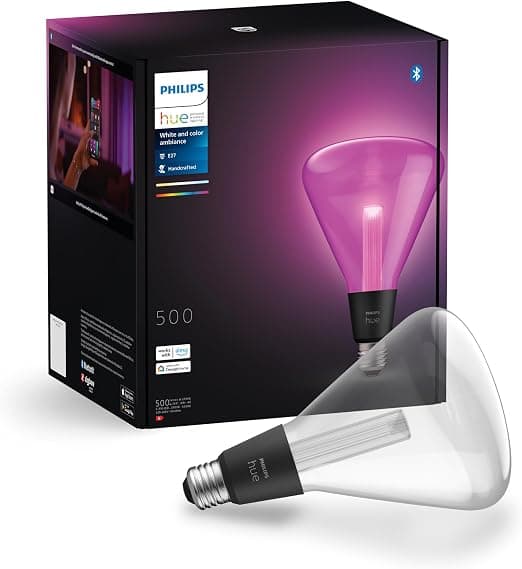 Ampoule intelligente Philips Hue Lightguide Triangle, lumière blanche et couleur, compatible Bluetooth, contrôle vocal avec Alexa, Apple Home et Google Assistant