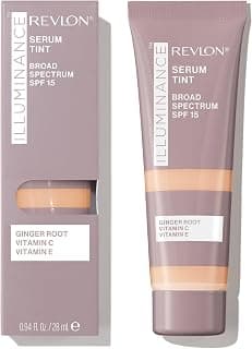 Revlon Sérum Teinté Illuminance, Triple Acide Hyaluronique, Unifie le teint au fil du temps et hydrate tout au long de la journée, SPF 15, 213 Light Natural, 28 ml