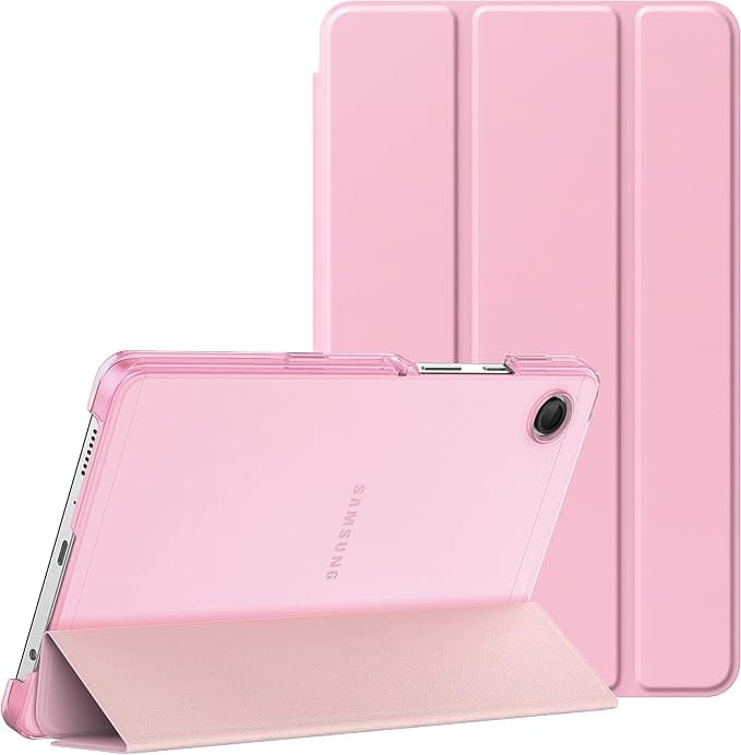 MoKo Case Compatible with Samsung Galaxy Tab A11 8.7 Inch 2025/Galaxy Tab A9 8.7 Inch 2023, Lightweight Hard Case with Stand for All-New Samsung A11/A9 Tablet, Two Viewing Angles, Pink Bouquet - Image 1