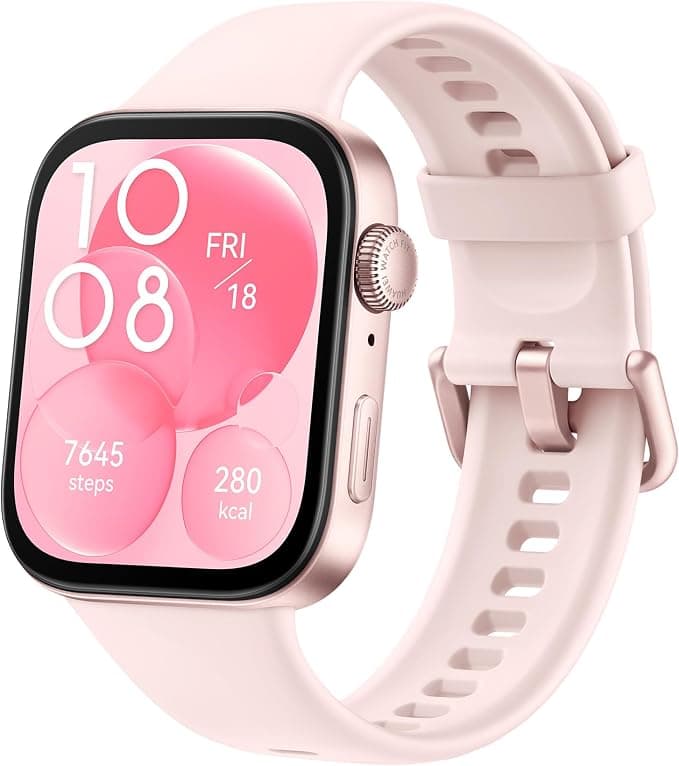 HUAWEI Watch FIT 3, 1.82" AMOLED Display, Ultra-Thin Design, Versatile Fitness Management, Full Health Management, Long Life Battery, iOS & Android, GPS, Nebula Pink - Image 1