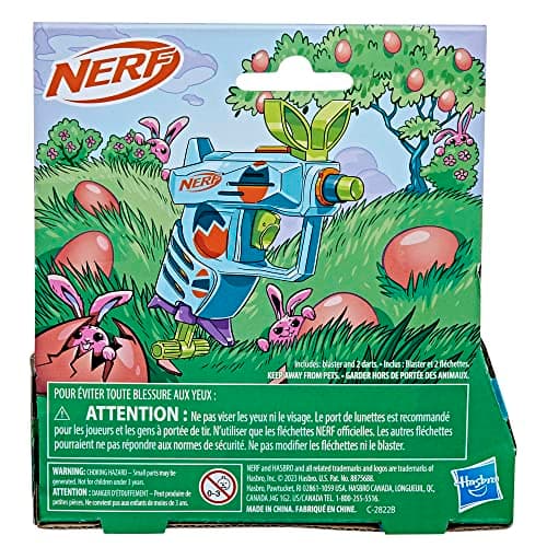 Nerf Elite 2.0 Easter Egg Hunt Gun, 2 Nerf Elite Darts, Shoot To Prime, Foam Spring Toy for 8 Year Old Boys and Girls - Image 5