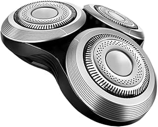 Complete Replacement Shaving Head for Philips Norel*o Series 9000 Shaving Heads, Model SH90 Shaving Heads, Metal Buckle and Enhanced Double Layer Precision Blades, Silver