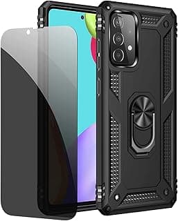 Coque kompatibel Samsung A52(4G&5G)/A52S 5G Noir étui de Protection avec Protecteur d'écran en Verre de confidentialité Anti-Espion