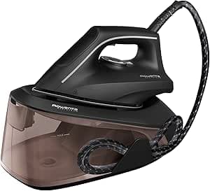 Rowenta Easy Steam VR5120 High Pressure Steam Generator 5.4 bar, Steam Stroke 210 g/min, Continuous Steam 110 g/min, Airglide Sole with 1.4 Litre Tank and Eco Mode.