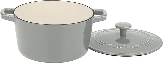 Cuisinart Chef's Classic 3-Litre Enameled Cast Iron Round Casserole, Grey/Sage - Image 1